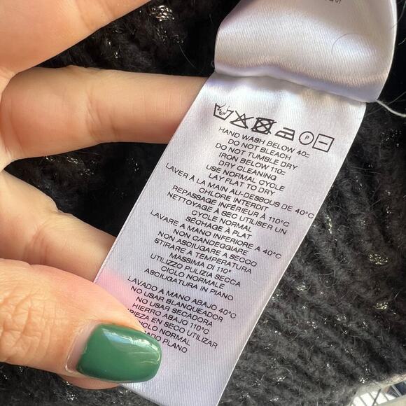 IRO Gray Metallic Kellers Chunky Knit Sweater Size S - Picture 7 of 7